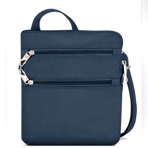 Travelon Anti-Theft Classic Slim Double Zipper Crossbody Bag - Midnight Color
